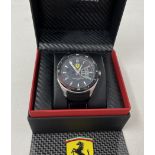 A gentleman's stainless steel Scuderia Ferrrari Gran Premio 5 ATM wristwatch, boxed with papers