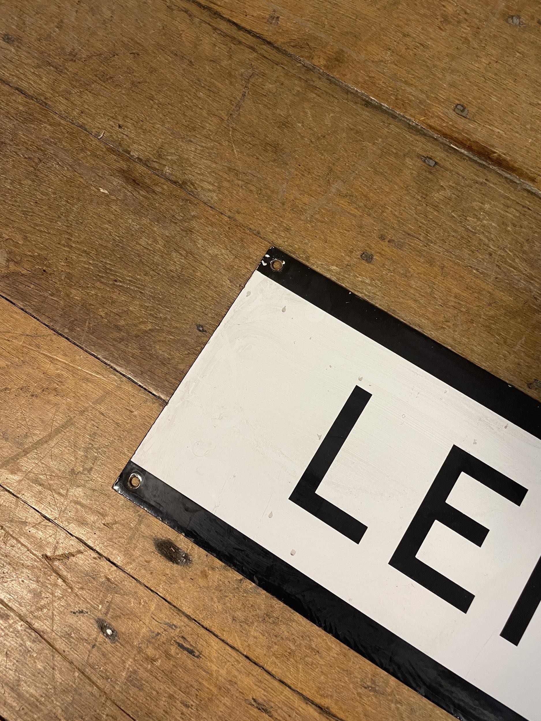 A London Underground enamel sign, Leicester Square, 23 x 170 cm - Image 3 of 12