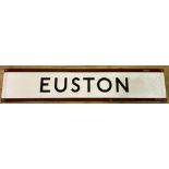 A London Underground enamel sign, Euston, 23 x 114 cm