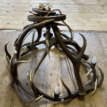 An antler chandelier, 70 cm diameter