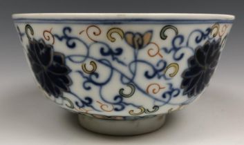 A Chinese bowl, six character mark to base, 12 cm diameter