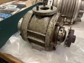 A vintage Powerplus No 7 supercharger, with fittings possibly for an MG Working condition unknown