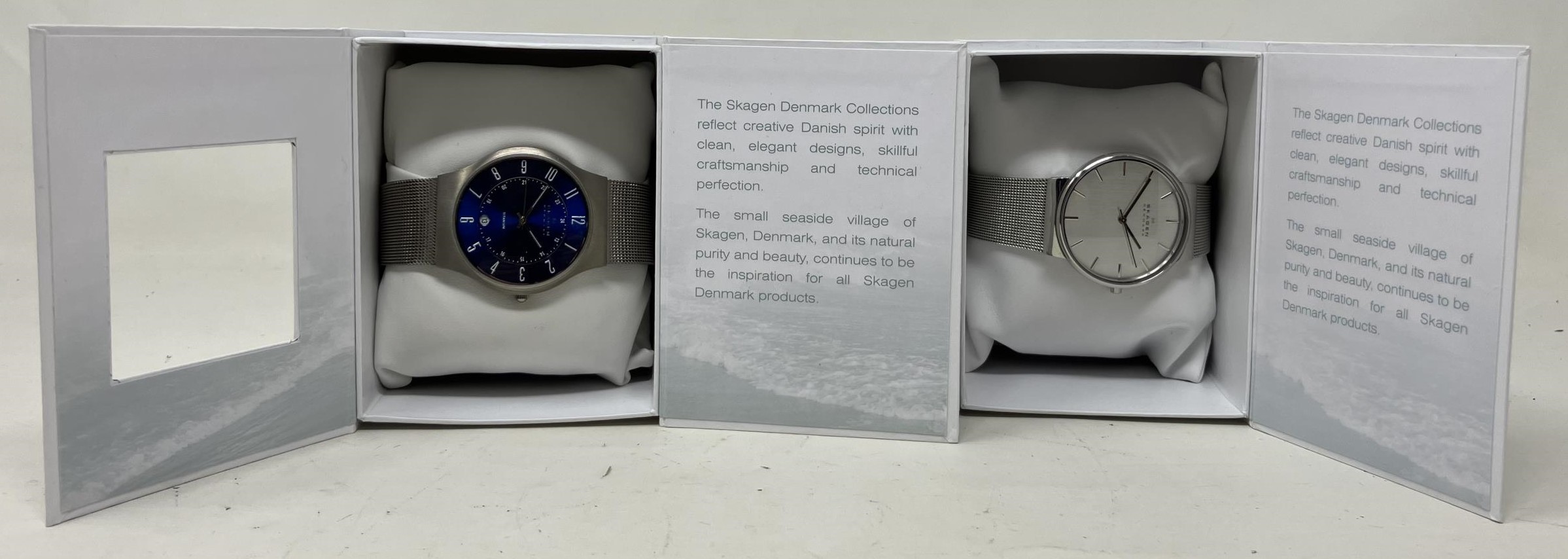 A gentleman's titanium Skagen 233XLTTN wristwatch, on a stainless steel mesh strap, boxed with - Image 4 of 4