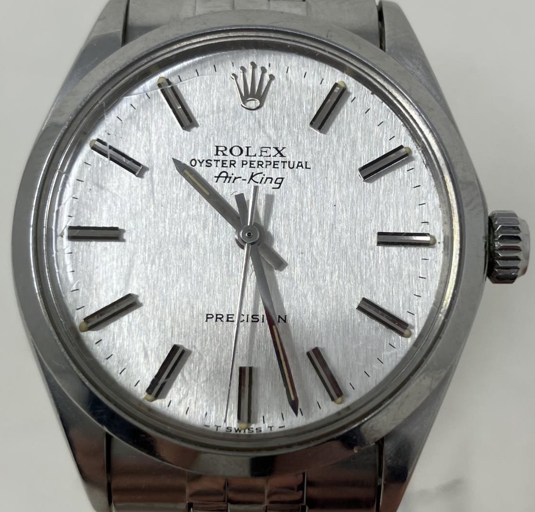 A gentleman's stainless steel Rolex Oyster Perpetual Air-King Precision wristwatch, with extra links