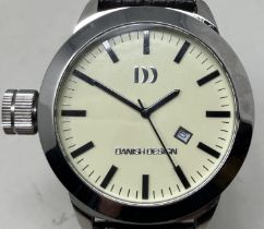 A gentleman's stainless steel Danish Design IQ15Q1038 wristwatch, boxed, with warranty booklet