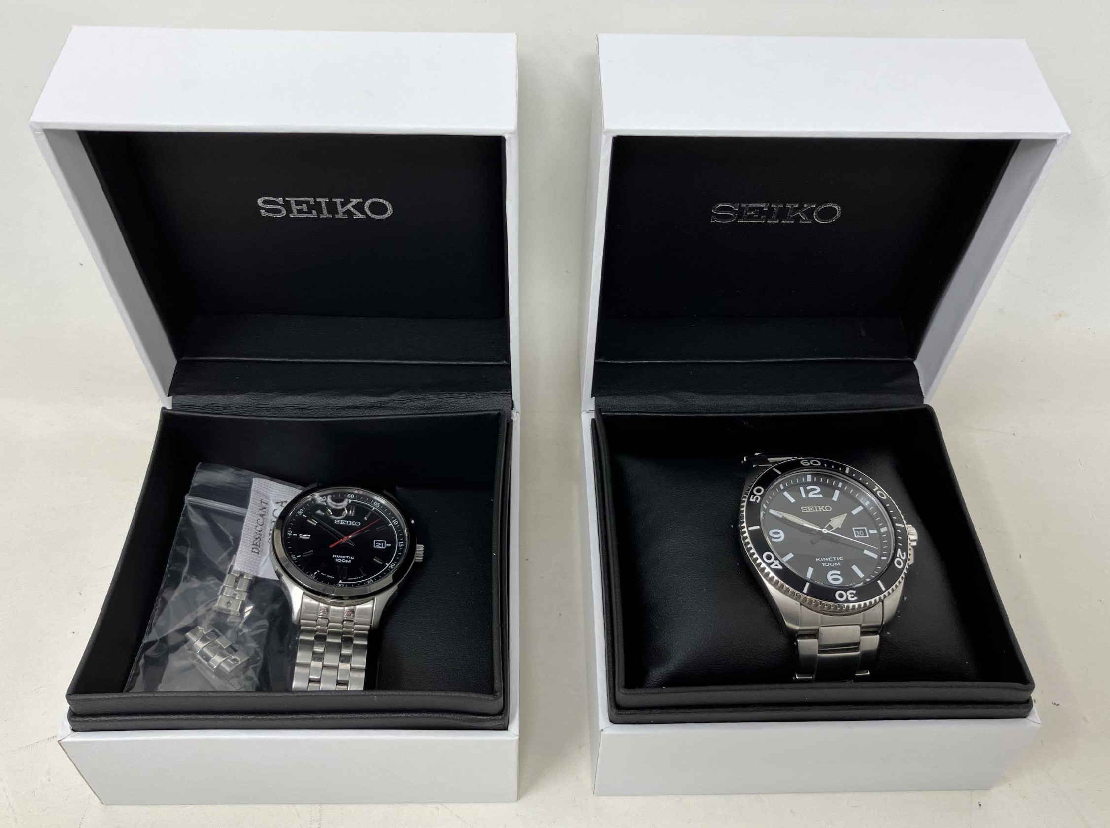 A gentleman's stainless steel Seiko Chronograph 100m wristwatch, boxed, with certificate, - Image 3 of 3