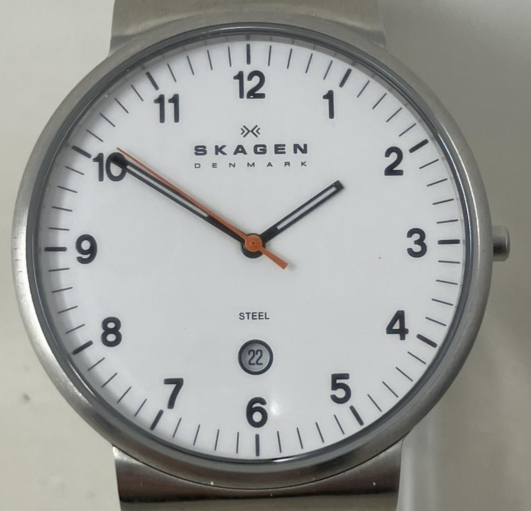 A gentleman's stainless steel Skagen Ancher SKW6234, boxed, with instruction and warranty booklet,