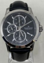 A gentleman's stainless steel Maurice Lacroix Chronographe automatic wristwatch, boxed, with