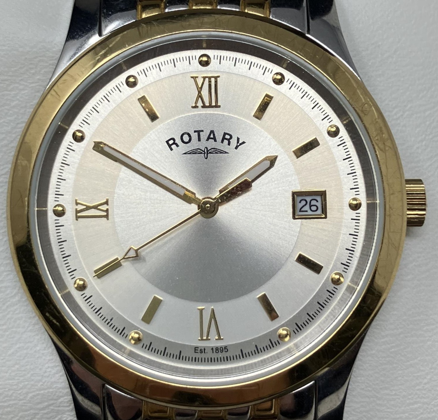 A gentleman's stainless steel Rotary GB00793/09 wristwatch, boxed, with manual, wrist measure and