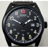 A gentleman's stainless steel Swiss Military Hanowa 6-5161.7 wristwatch, and two other Swiss