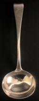 A George IV silver Old English pattern sauce ladle, London 1820, 1.8 ozt