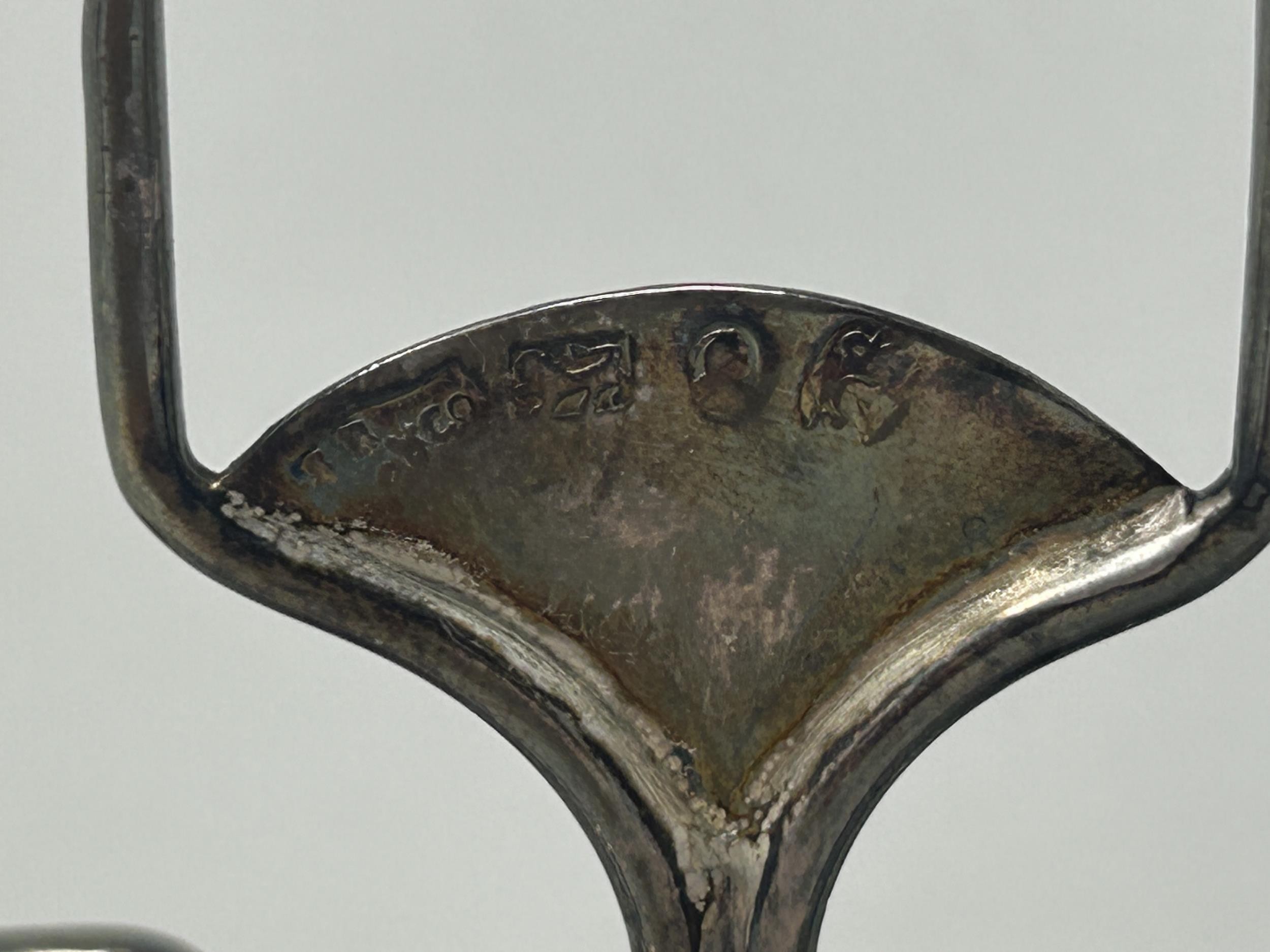 A George III concertina silver six section toast rack, London 1807, 6.8 ozt slightly out of shape, - Image 6 of 6