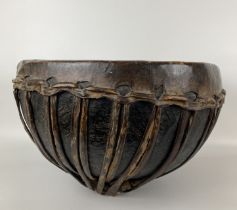 An African drum, 49 cm diameter
