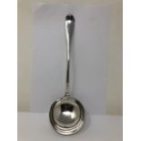 A silver plated Hanovarian or rat tail punch ladle