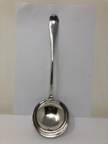 A silver plated Hanovarian or rat tail punch ladle