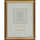 After Edouard Manet, a print of a gentleman, 14 x 13 cm
