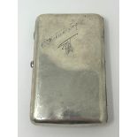 A Continental silver coloured metal cigar case All in 6.1 ozt