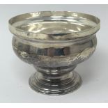 An 18th century silver pedestal bowl, marks rubbed, 6.7 ozt