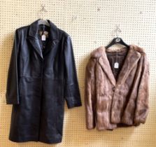 A fur coat and a leather jacket (2)