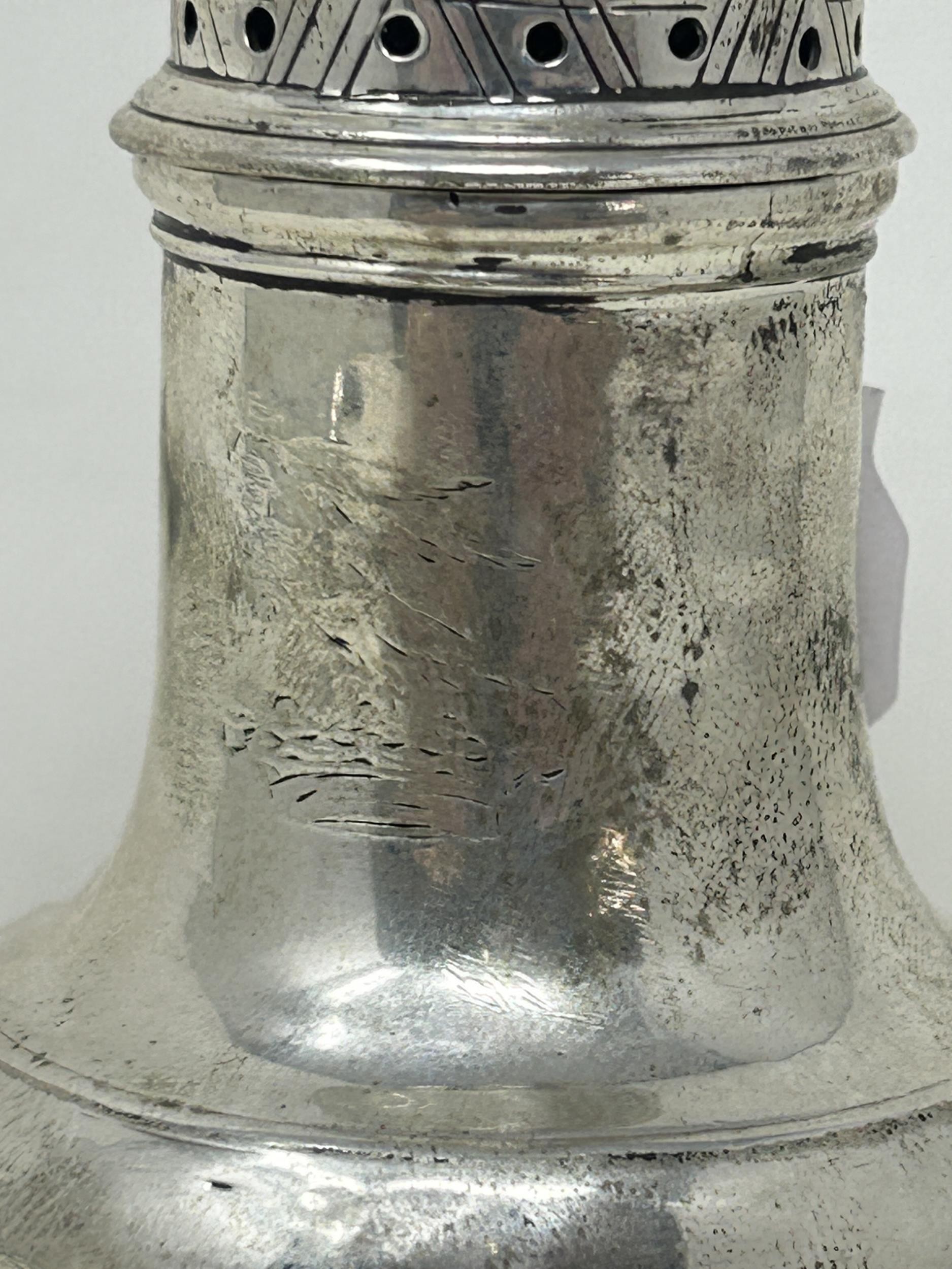 A George III silver sifter, marks rubbed, 2.2 ozt, 14 cm high - Image 7 of 7