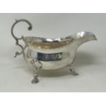 A pair of George III silver sauce boats, London 1818, 14 ozt