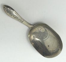A George III silver caddy spoon, Birmingham 1810, 6 g