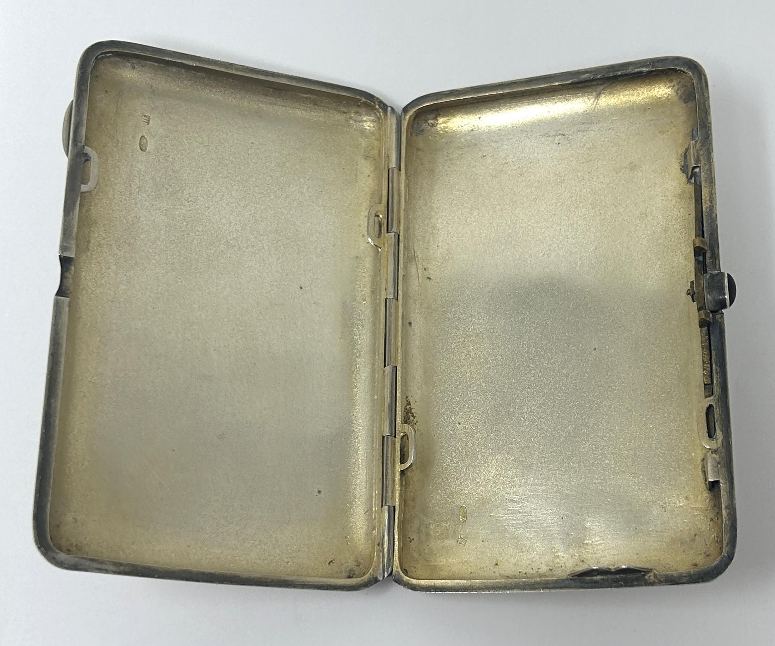 A Continental silver coloured metal cigar case All in 6.1 ozt - Image 4 of 5