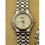 A ladies stainless steel Gucci wristwatch, cased