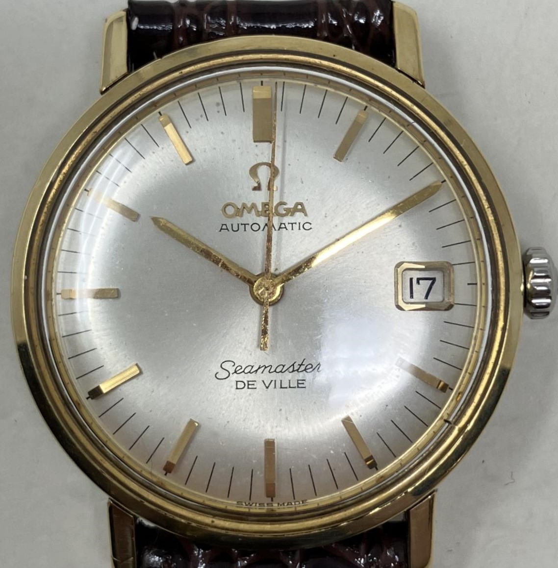 A gentleman's stainless steel Omega Seamaster De Ville Automatic wristwatch, on a later strap