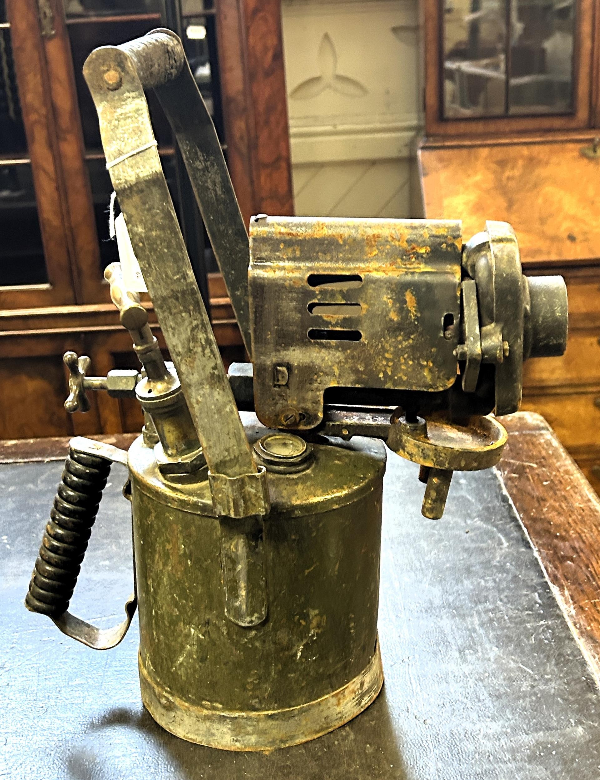 An army blow torch, 43 cm high