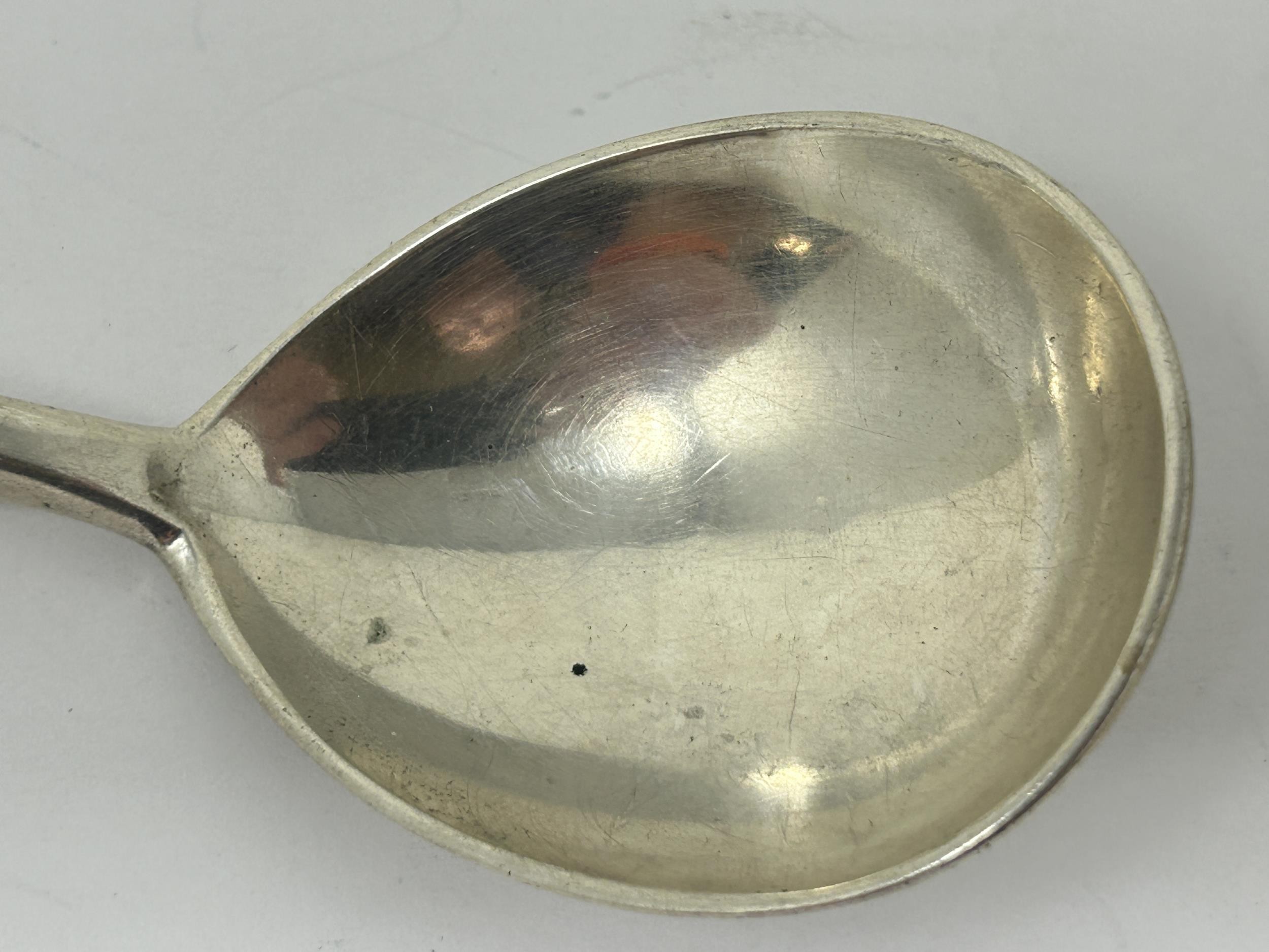 A Russian silver coloured metal spoon, 1895 2.5 ozt - Image 4 of 5