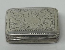 A 19th century silver vinaigrette, marks rubbed, 6.4 g