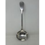 A silver plated fiddle pattern punch ladle