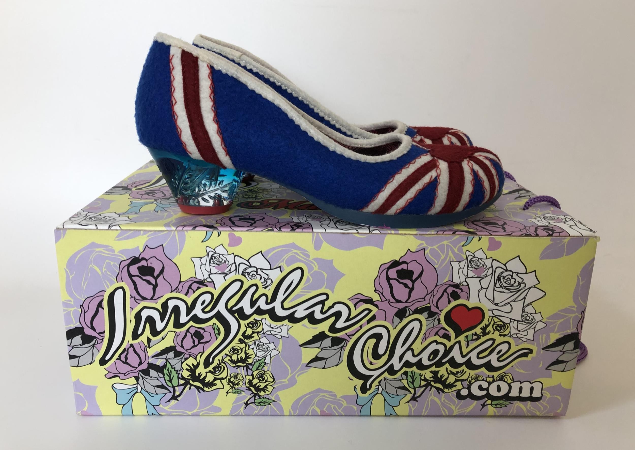 A pair of ladies Irregular Choice of London limited edition ladies Posy shoes, decorated Union - Image 4 of 4