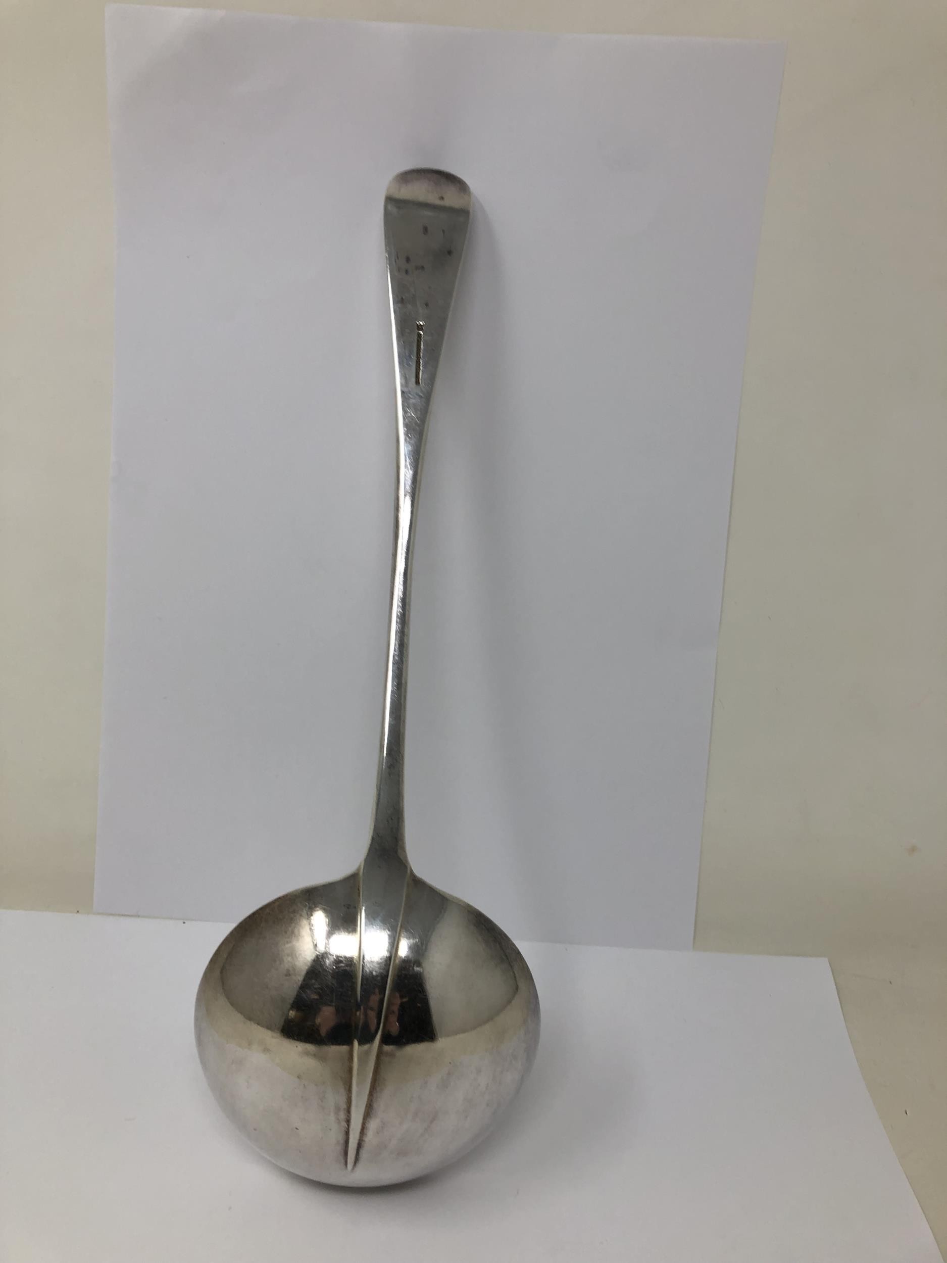 A silver plated Hanovarian or rat tail punch ladle - Image 3 of 4
