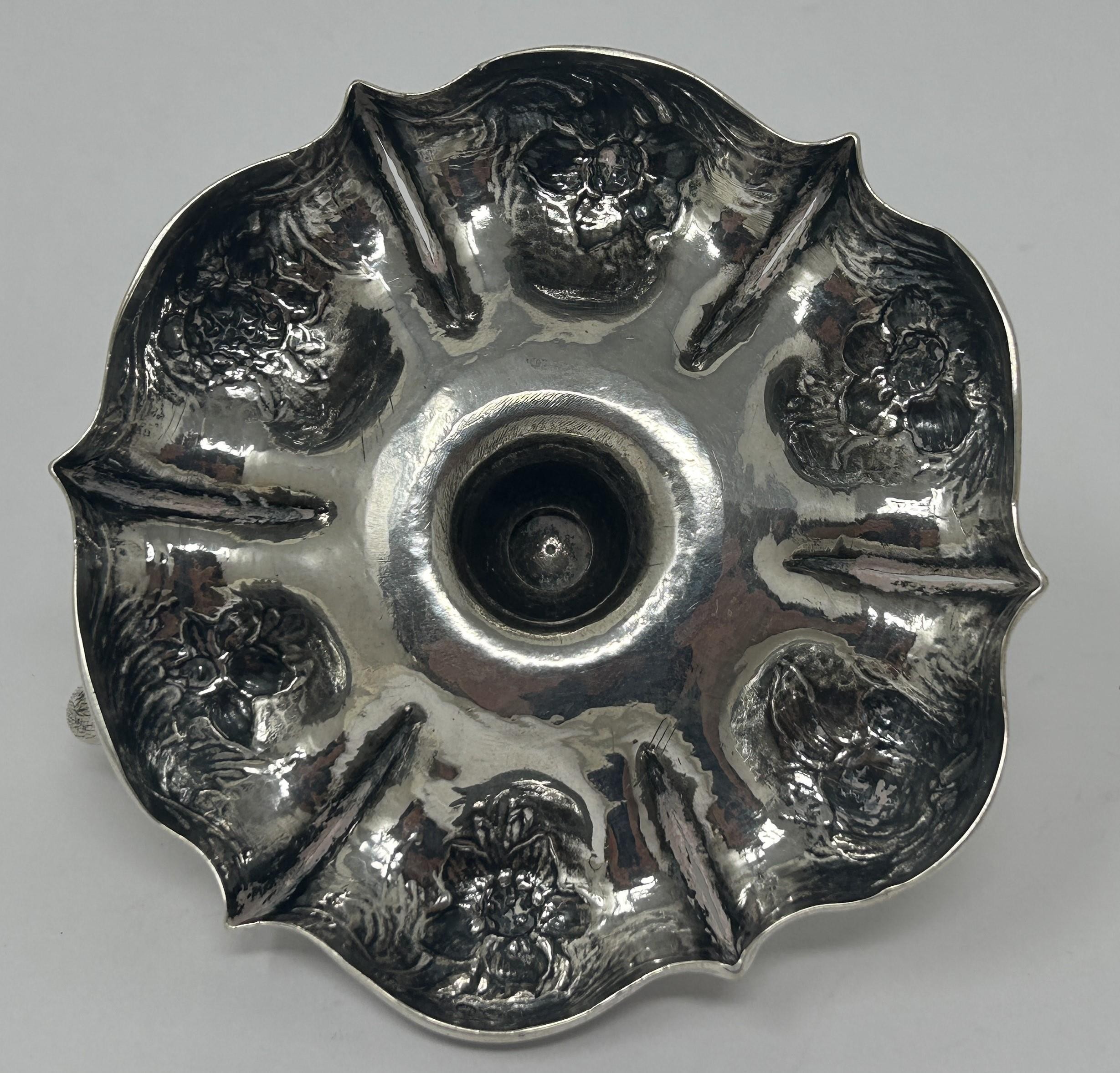 A Victorian silver taperstick, in the form of a flower, London 1854 - Image 4 of 5