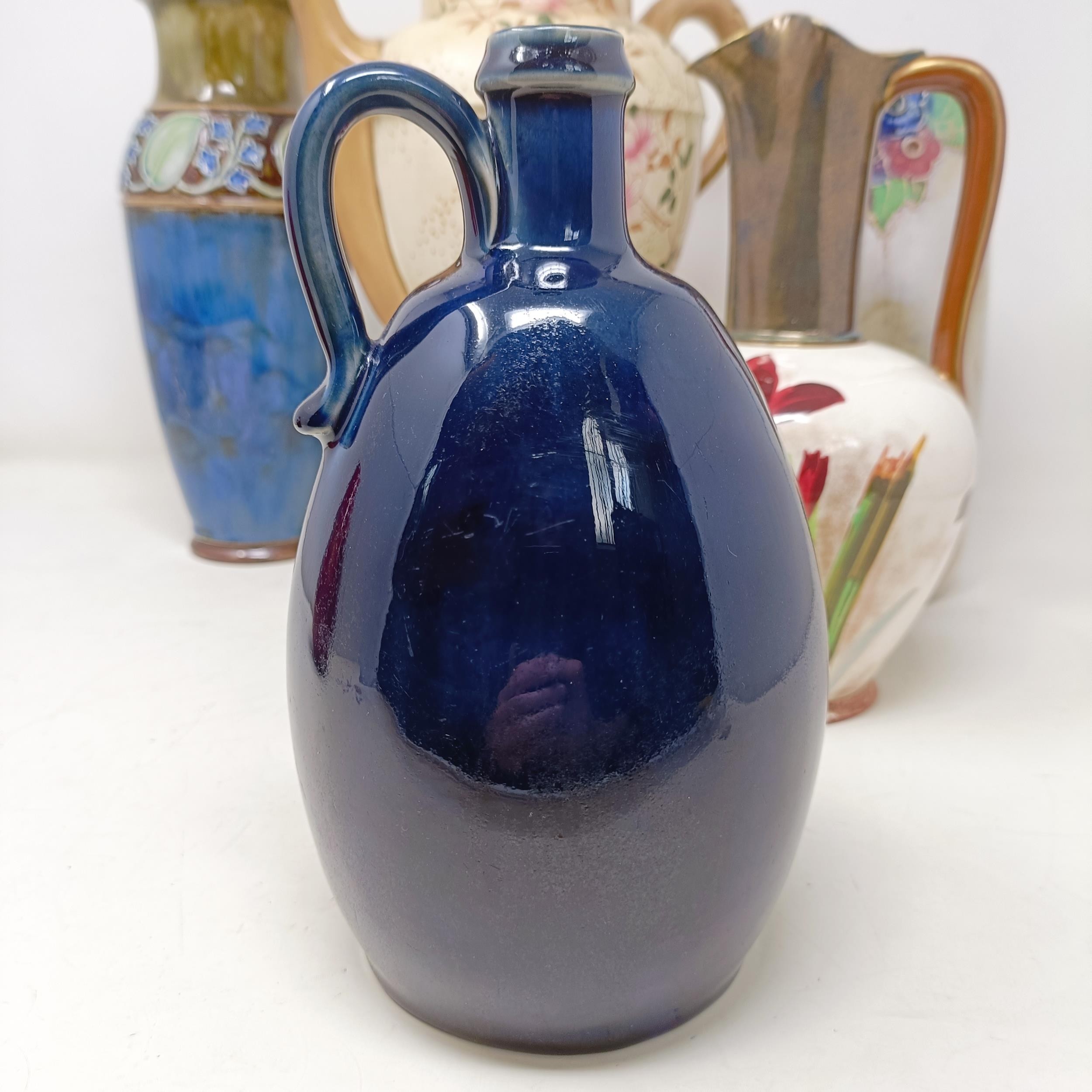 A Royal Doulton Flambé vase, 17 cm high, a Doulton Burslem teapot, two Doulton vases and two jugs ( - Image 8 of 33