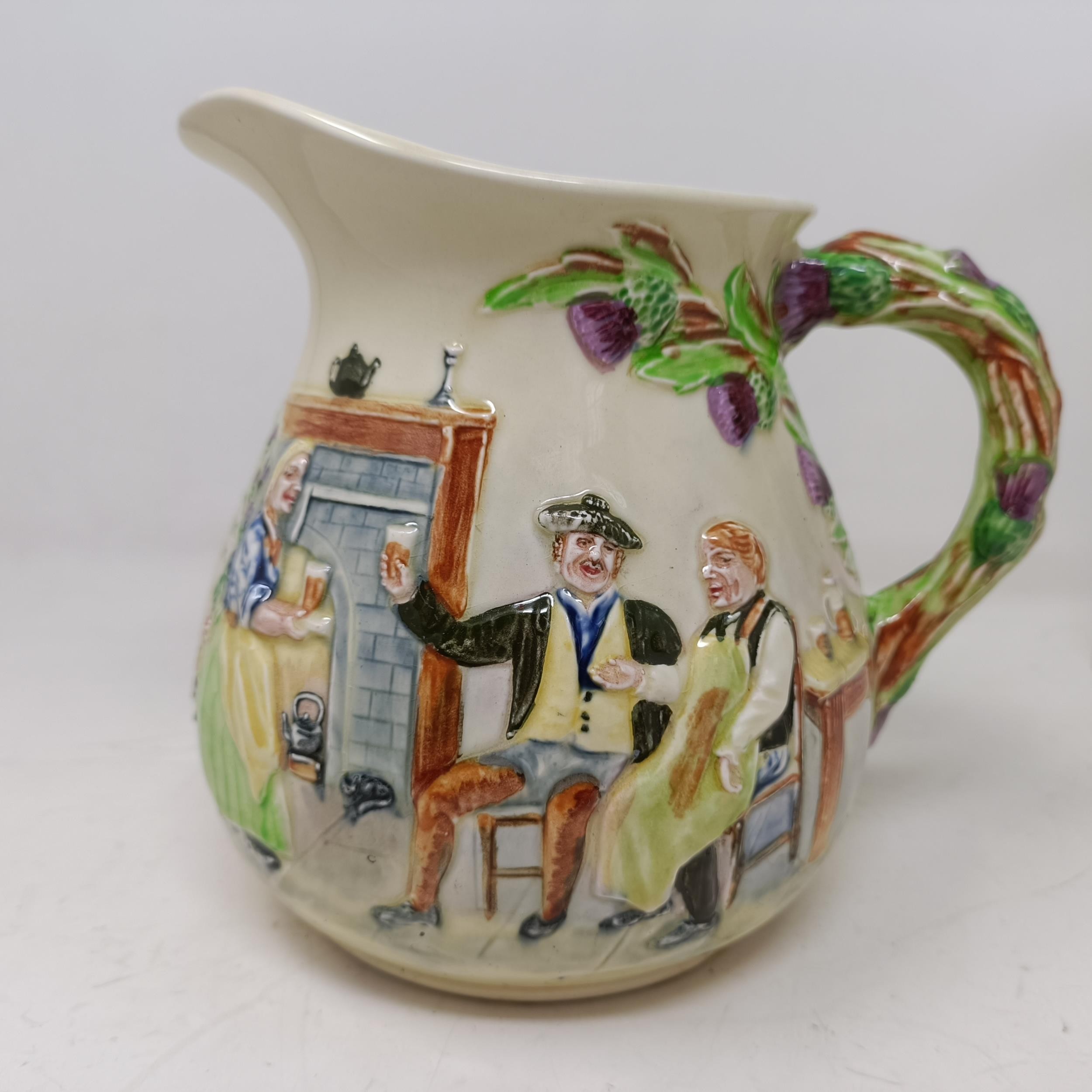 A Royal Doulton Dickens Ware musical jug, The Gaffers Story, 20 cm high, a coffee pot, decorated - Bild 20 aus 28