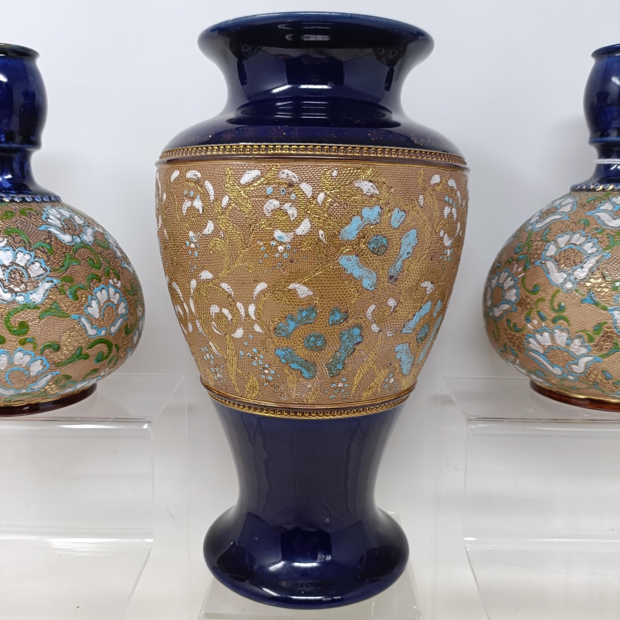 A pair of Royal Doulton ewers, 29 cm high, a Royal Doulton vase, 24 cm high, a pair of Royal Doulton - Image 35 of 44