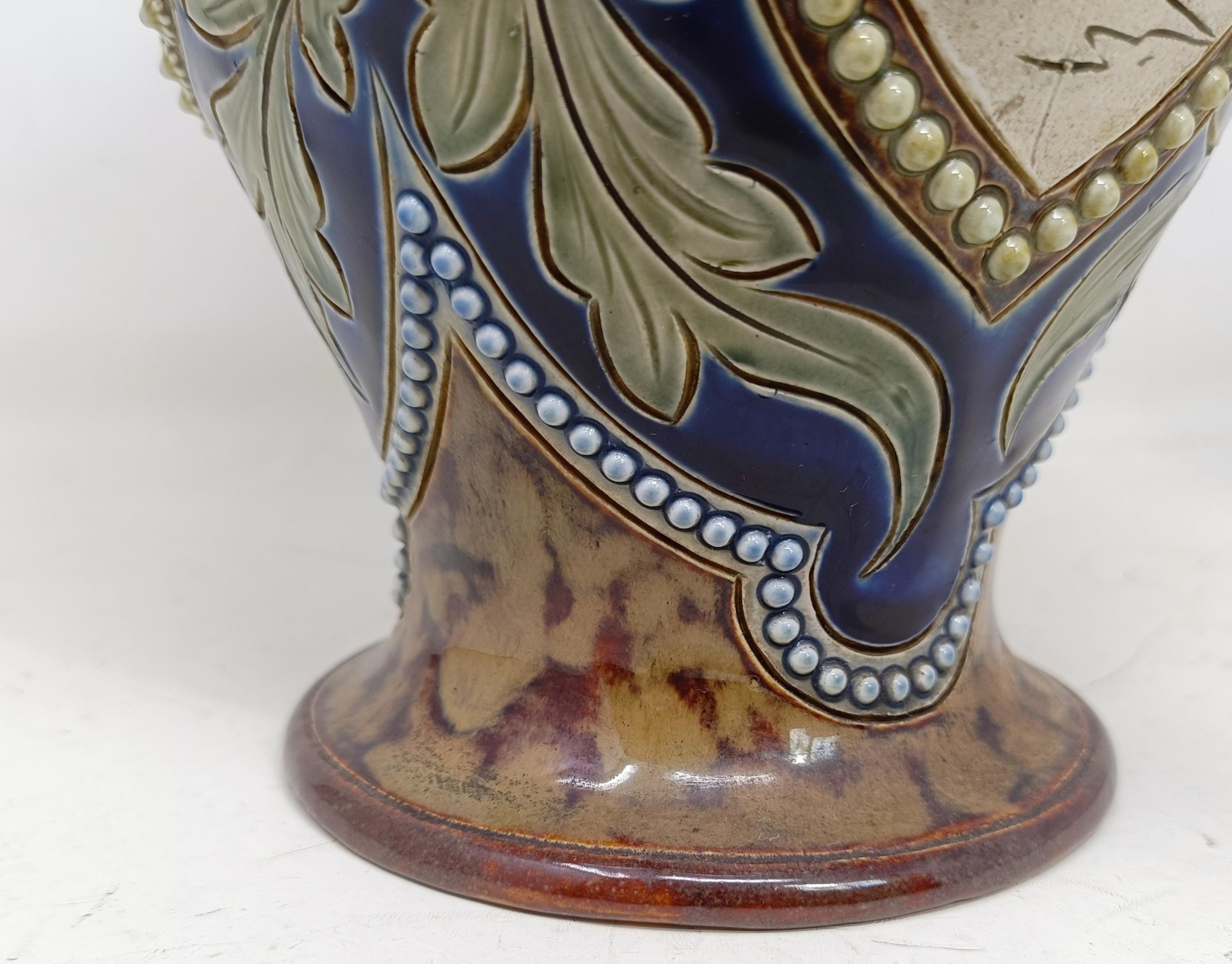 A Royal Doulton vase, by Hannah Barlow, decorated with cows, 27 cm high Chip to base, most of - Image 6 of 7