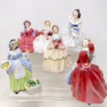 A Royal Doulton figure, Blithe Morning, HN2065, A Gypsy Dance HN2230, Spring Flowers HN1807,