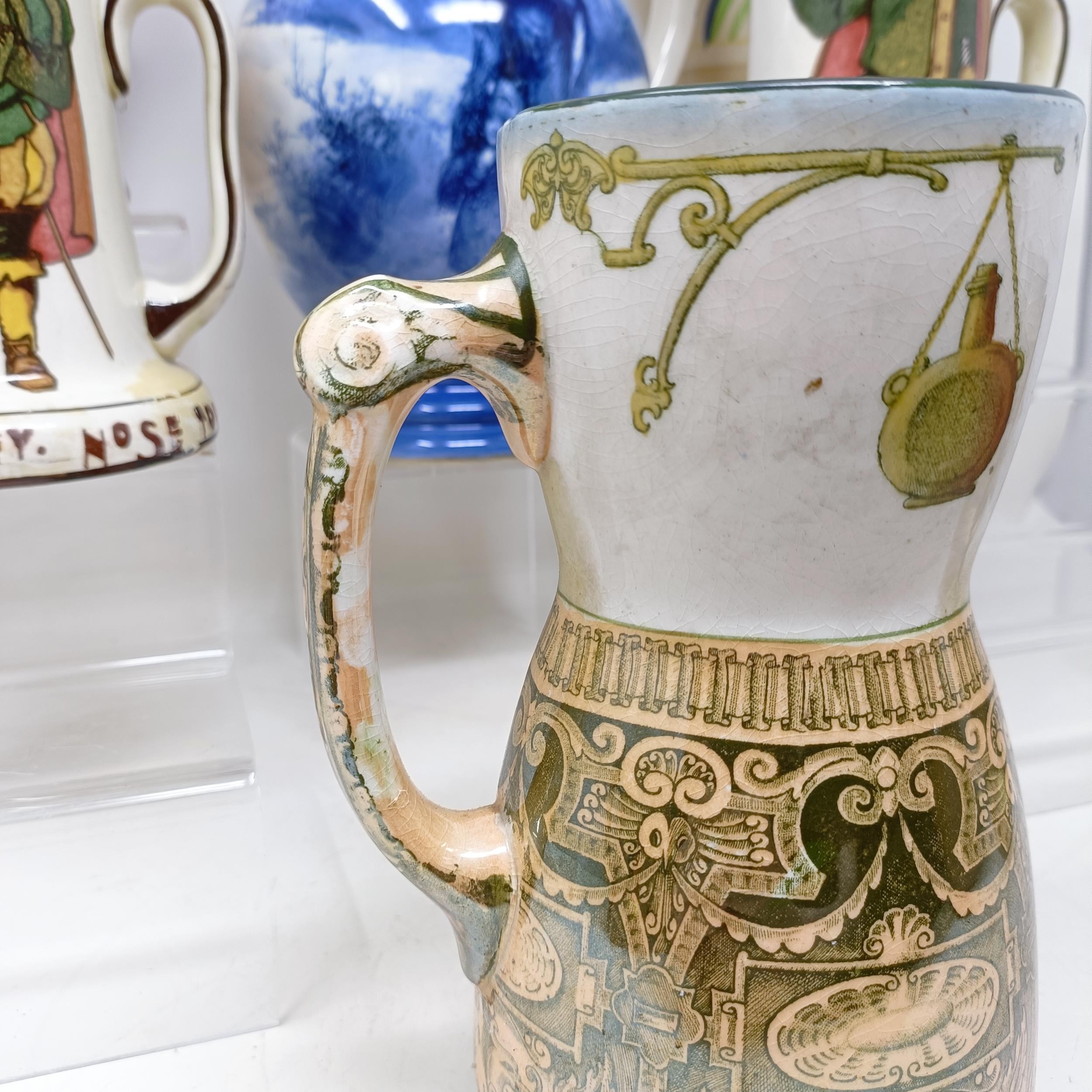 A Royal Doulton jug, decorated figure, 21 cm high, a Royal Doulton jug, Oliver Twist D5617, and - Bild 19 aus 45