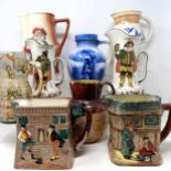 A Royal Doulton jug, decorated figure, 21 cm high, a Royal Doulton jug, Oliver Twist D5617, and