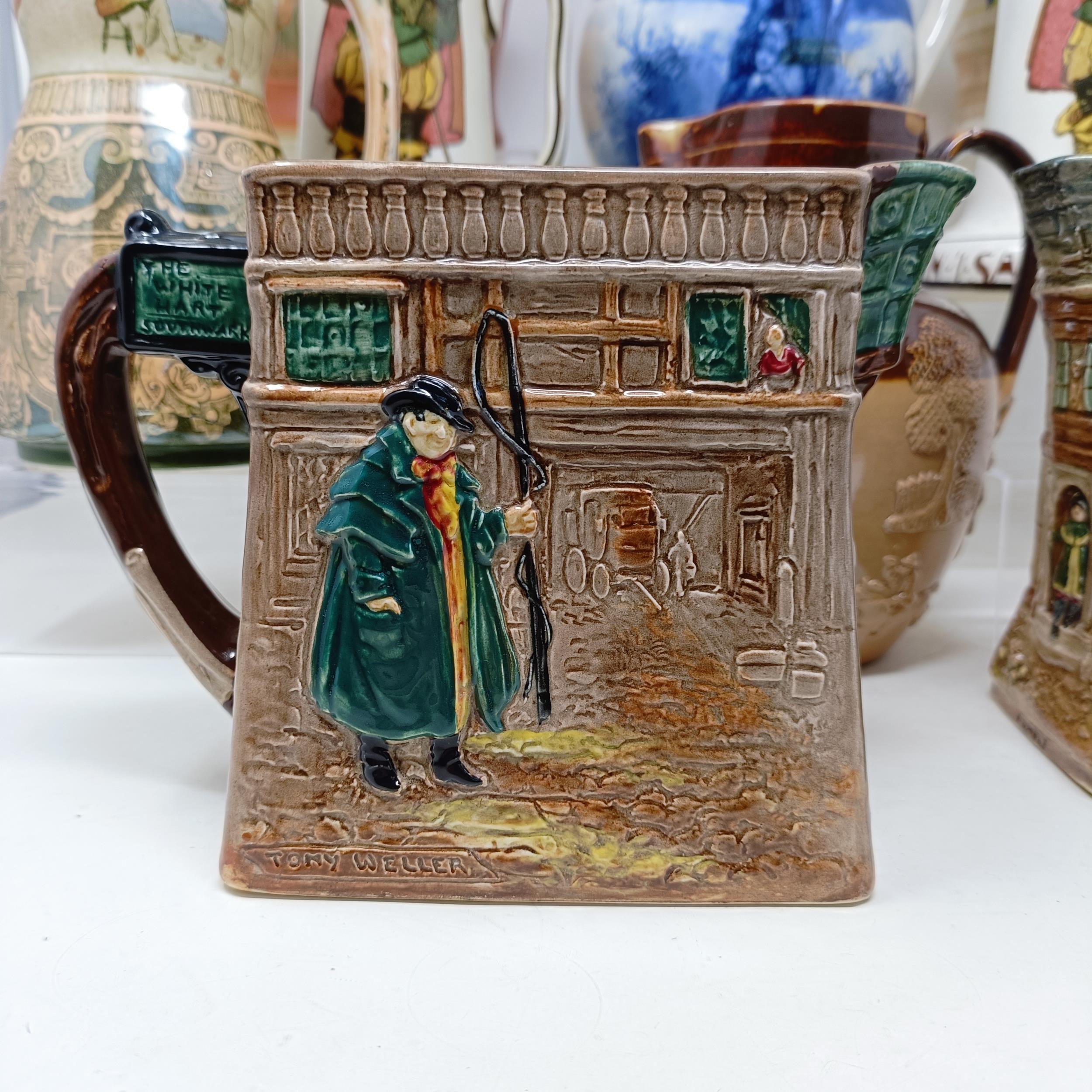 A Royal Doulton jug, decorated figure, 21 cm high, a Royal Doulton jug, Oliver Twist D5617, and - Image 4 of 45