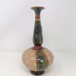 A Royal Doulton vase, by Florrie Jones, decorated flowers, 26 cm high Various firing faults and