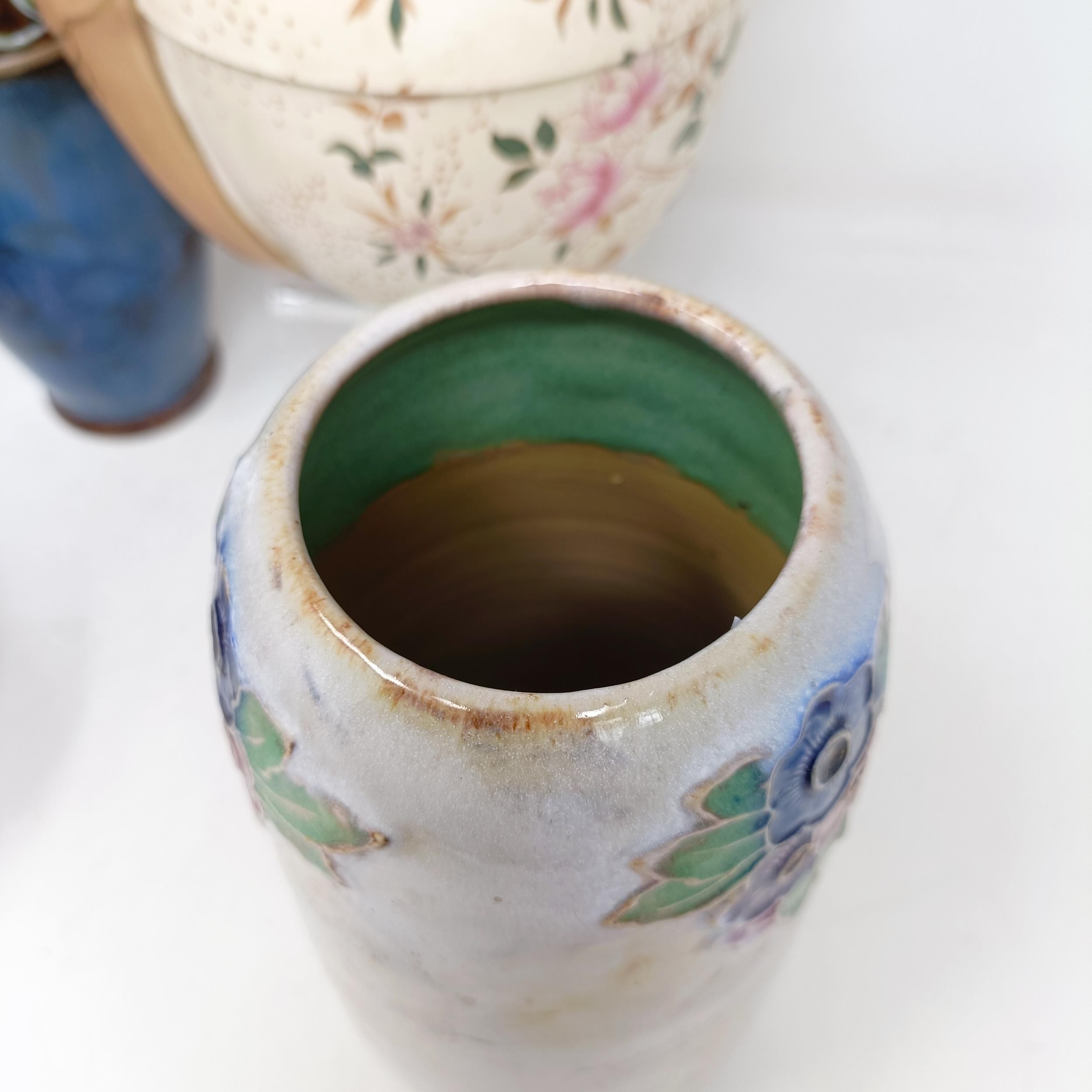 A Royal Doulton Flambé vase, 17 cm high, a Doulton Burslem teapot, two Doulton vases and two jugs ( - Image 17 of 33