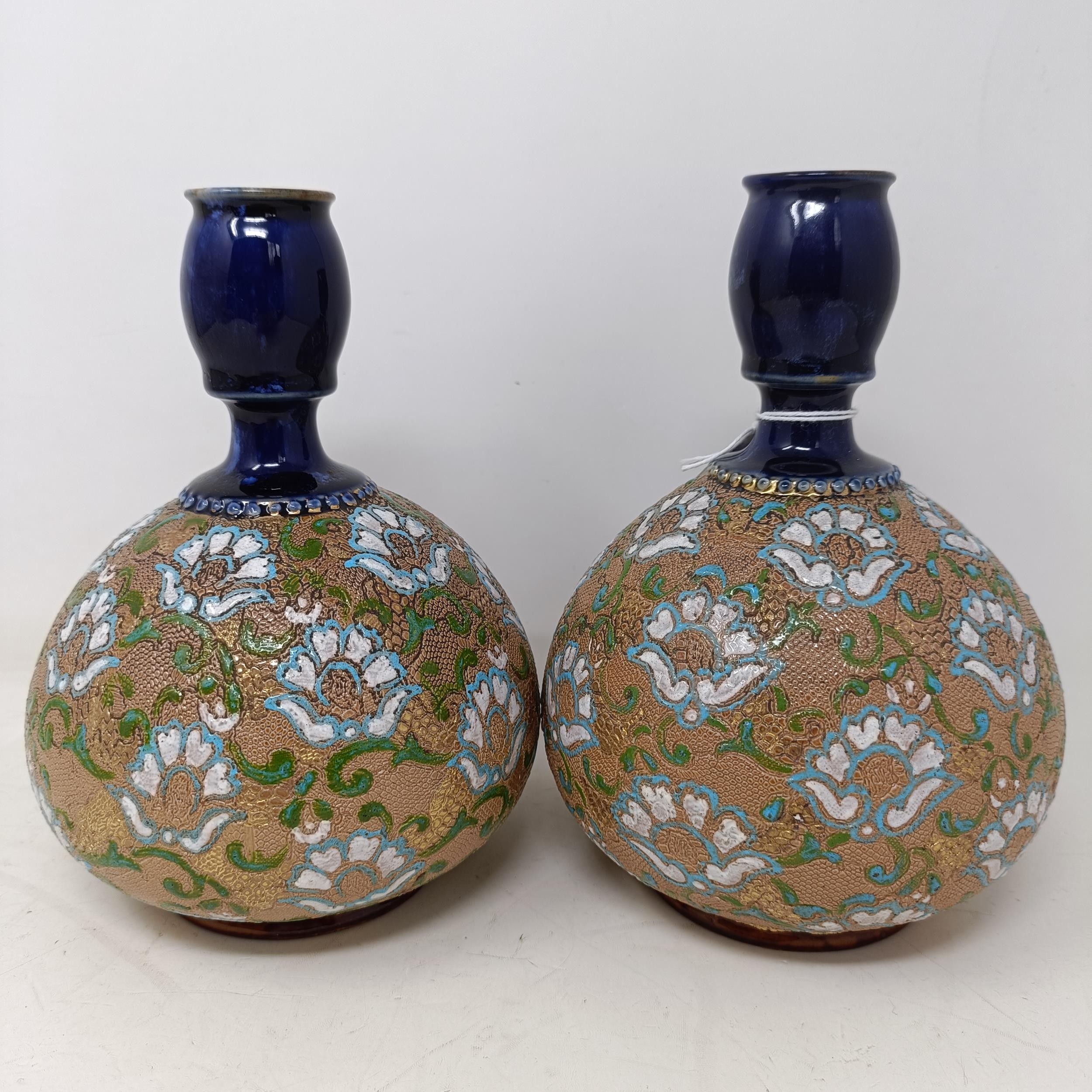 A pair of Royal Doulton ewers, 29 cm high, a Royal Doulton vase, 24 cm high, a pair of Royal Doulton - Image 40 of 44