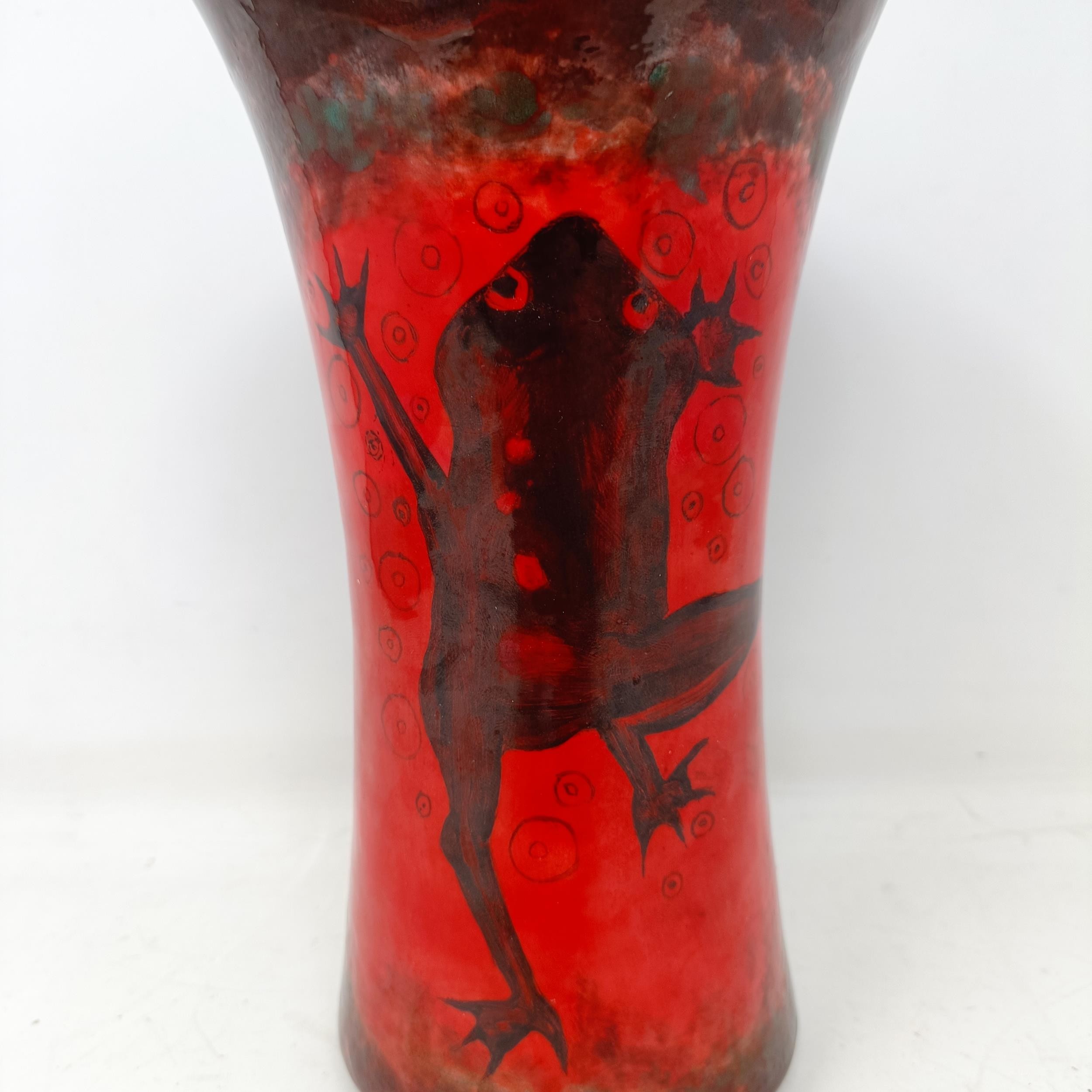 A Royal Doulton Flambé vase, by Charles Noke, decorated with a frog, 23 cm high No chips, cracks - Image 2 of 8