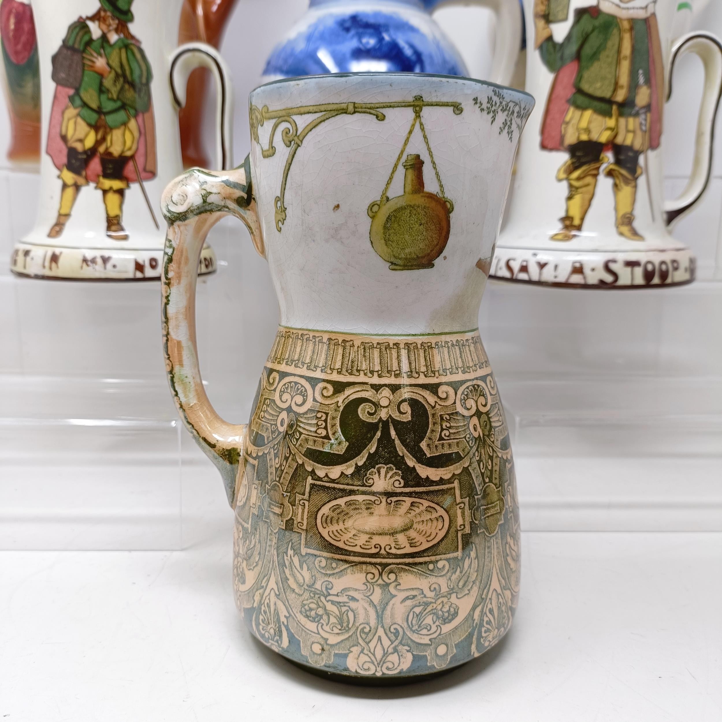 A Royal Doulton jug, decorated figure, 21 cm high, a Royal Doulton jug, Oliver Twist D5617, and - Bild 18 aus 45
