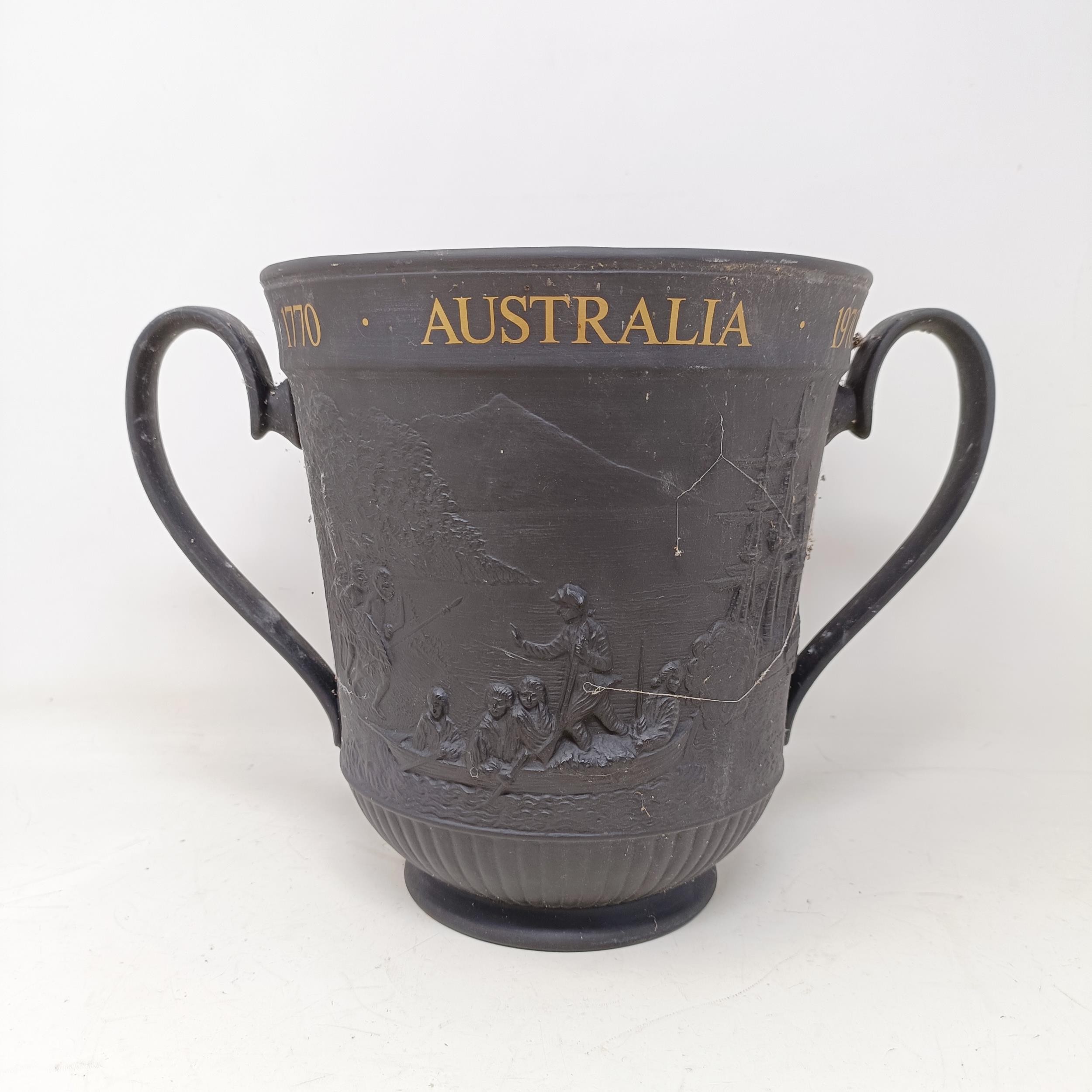 A Royal Doulton limited edition commemorative two handled cup, commemorating the 200th Anniversary
